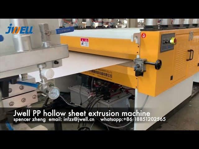 PP Hollow Sheet extrusion machine - Jwell Machinery