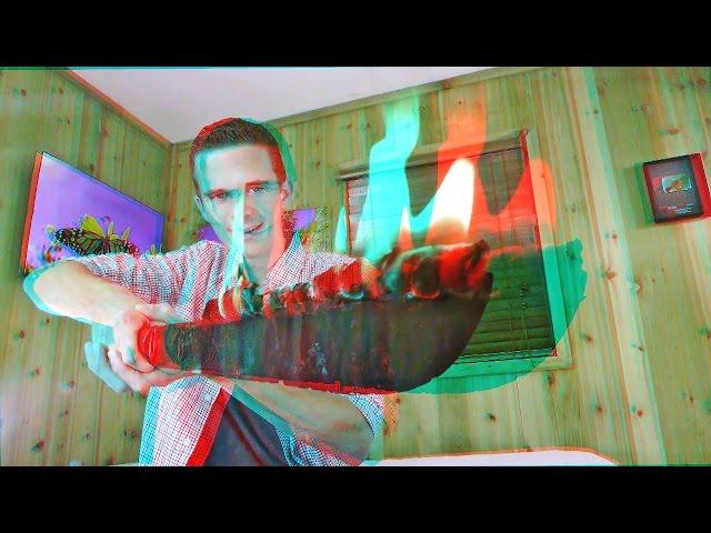 3D Video Extreme SCARY FIRE SWORD!!!