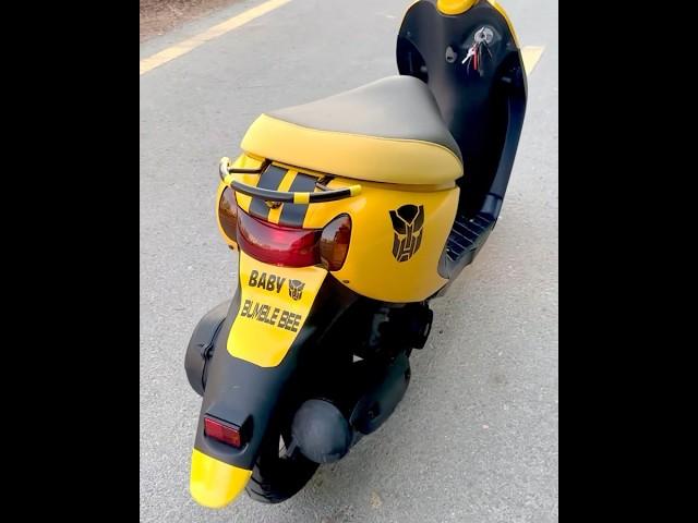 Custom made 50 cc scooter. Bumblebee theme #automobile #motorcycle #bike