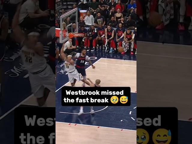 Westbrook missed a fast break  3-3  #wesbrook #highlights #nbaallworld #nba #playoffs