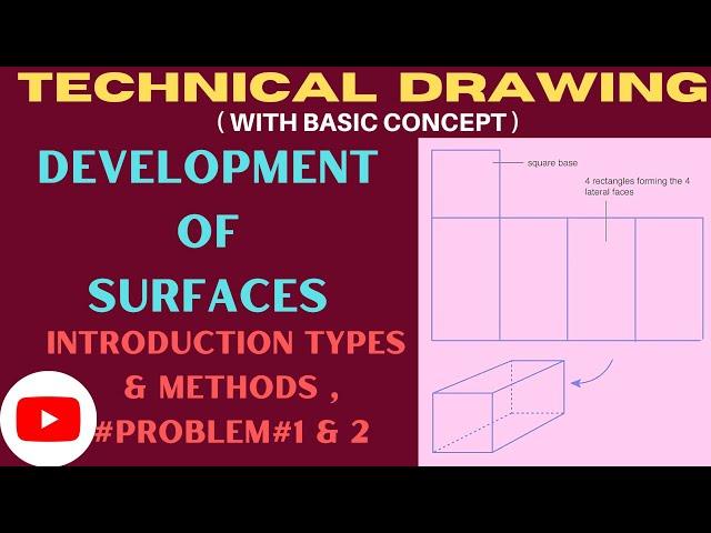 Development of surfaces problems in Engineering Drawing in Hindi.#Development of surfaces problems.
