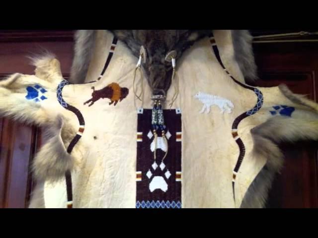 Spirit Wolf Robe by Lakota Artist Kevin Fast Horse