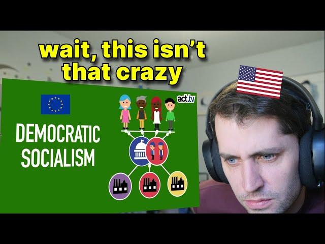 American reacts to 'Democratic Socialism Explained'