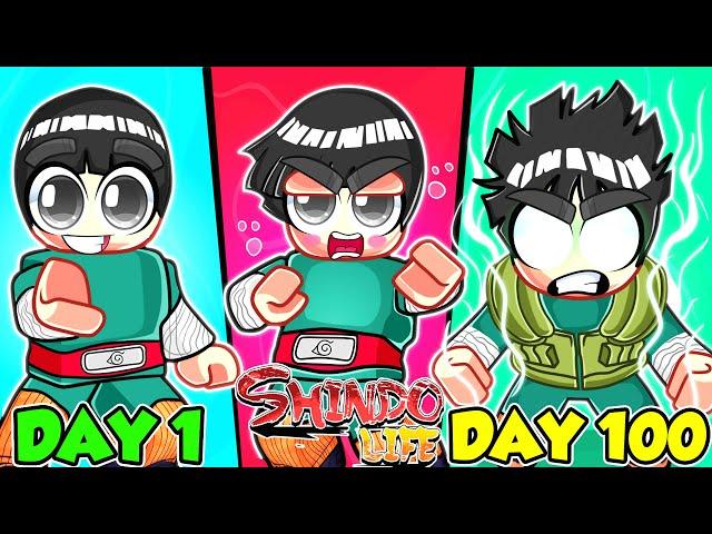 Spent 100 days Going From Noob To ROCK LEE In Shindo Life! Rellgames Shinobi Life 2