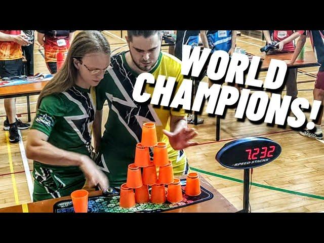 I'M A WORLD CHAMPION! (World Sport Stacking Championships, doubles)