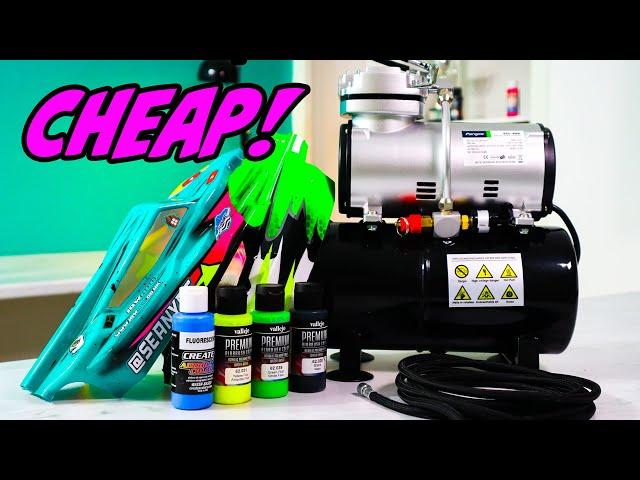 I Bought The Cheapest RC Airbrushing Compressor.. WOW!  Fengda FD-186 Body Shell