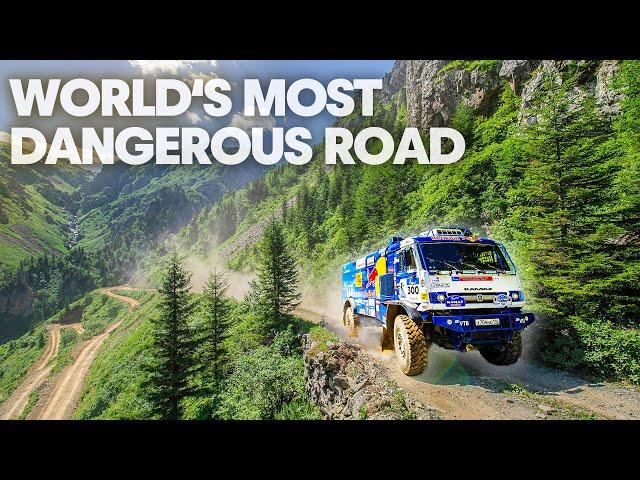 Racing On The World's Most Dangerous Road: Kamaz Truck VS Rally Car