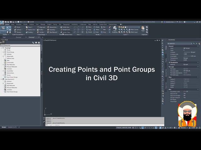 Surveying: Creating Points and Point Groups in Civil 3D