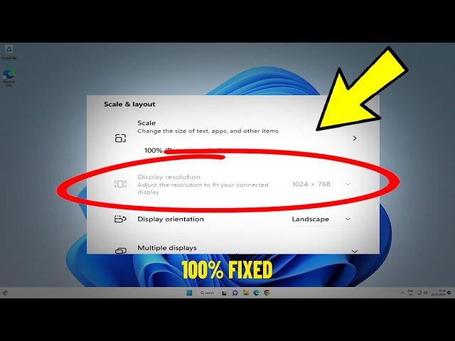 Fix Can't Change Display Resolution in Windows 11 | How To Solve windows 11 cant change resolution 