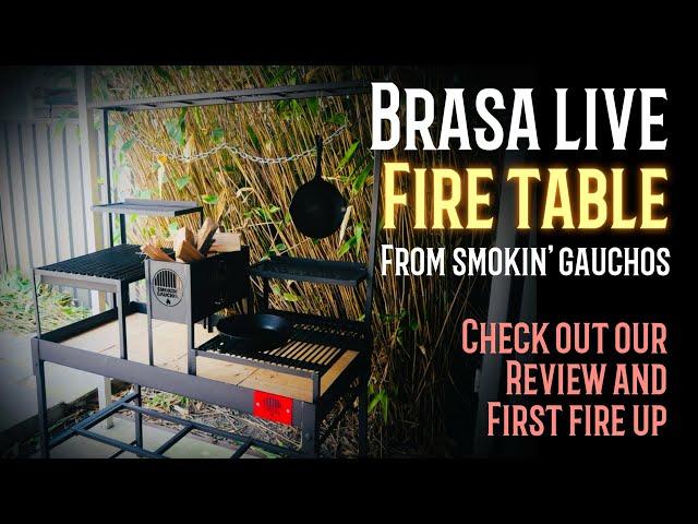 The brasa (Portuguese for ember) fire table grill from Smokin’ Gauchos - check this out