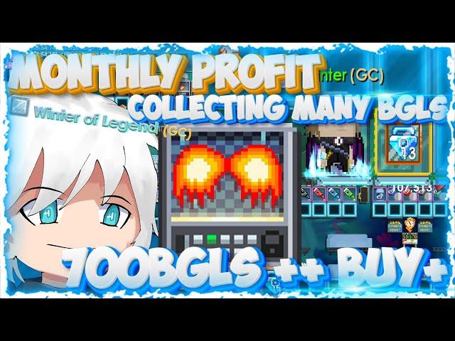 Monthly Profit Collecting BGLS From 700BGLS + BUY+ (OMG I AM RICH) | Growtopia Indonesia