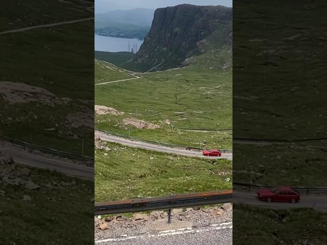 My Mk2 Scirocco 1.8T 20v climbing up the famous Bealach na Bà road in the Scottish highlands