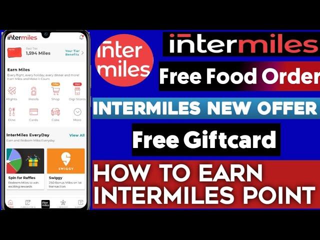 interMiles Free Food Offer | interMiles Free Giftcard Amazon Flipkart | How To Earn interMiles Point