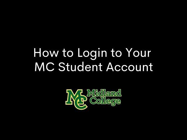 How to Login to Your MC Student Account