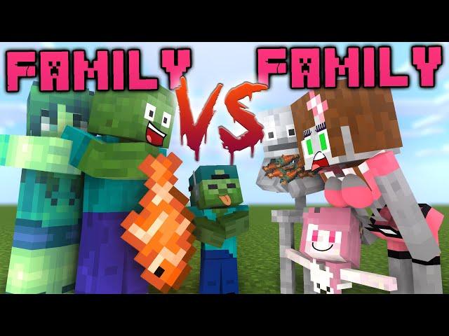 FAMILY VS FAMILY - WHO IS THE BEST MOBS : FISHING - MINECRAFT ANIMATION