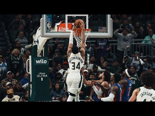 Highlights: Giannis Antetokounmpo Scores 59 Points vs. Pistons | 11.13.24