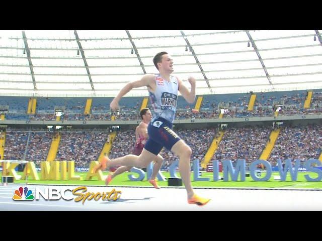 Karsten Warholm SHATTERS meet record for men's 400mH at Diamond League Silesia | NBC Sports