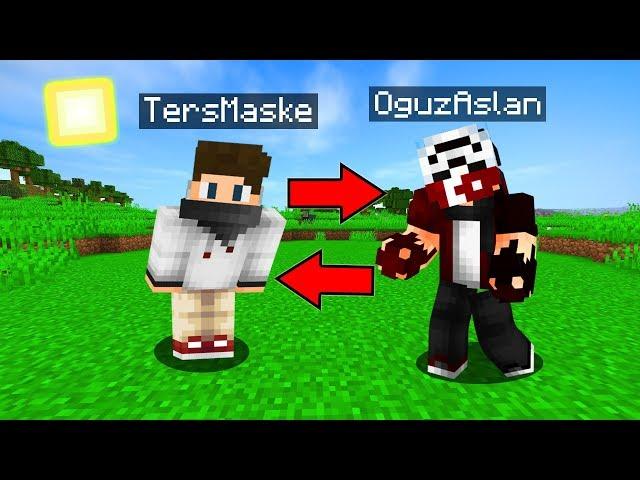 MİNECRAFT ama TERS MASKE OLMAK (maskeli)