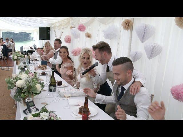 Singing Waiters and the Bride's Father Joins in! - Amazing Voice!