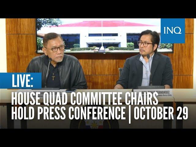 LIVE: House quad committee chairs hold press conference | October 29