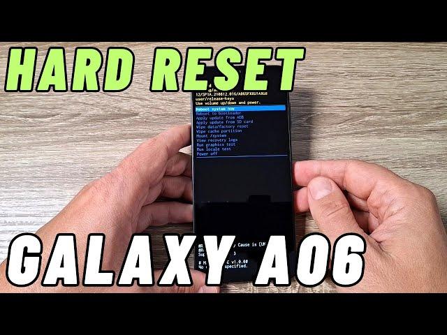 How to HARD RESET Samsung Galaxy A06