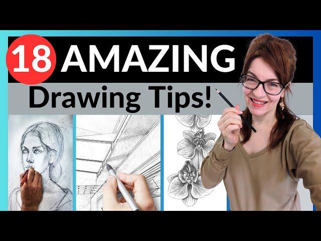 These 18 Drawing Tips will Change your Life! (Easy Beginners Tutorial)