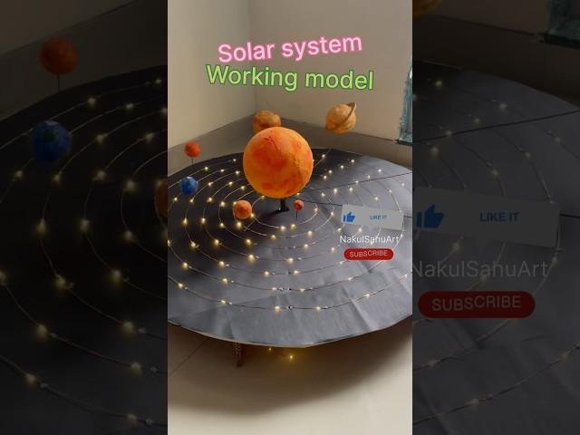 Solar System model working Project #school science exhibition #shorts NakulSahuArt