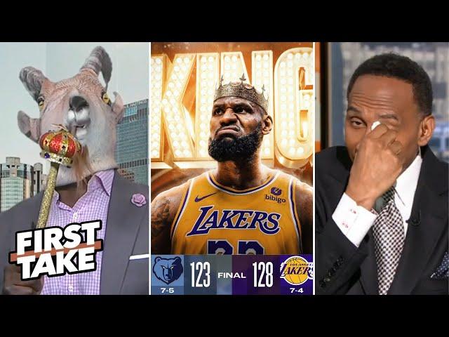 FIRST TAKE | "KING continues to dominate GOAT" - Shannon on LeBron's triple-double; Lakers beat MEM