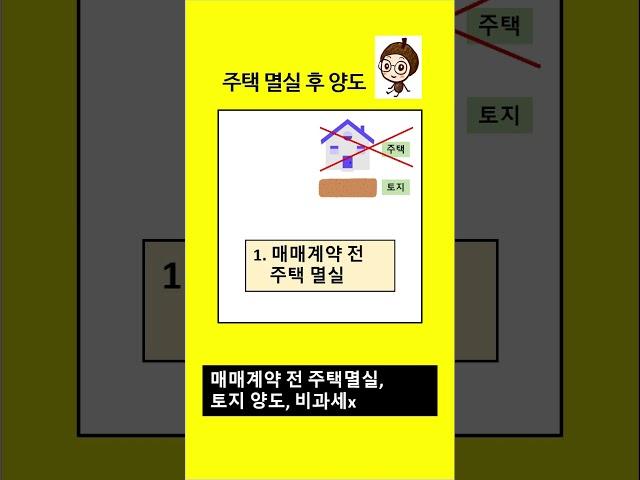 (양도세) 비과세요건 충족한 주택을 멸실한 후 토지 상태로 양도하면 비과세가 가능할까? #shorts