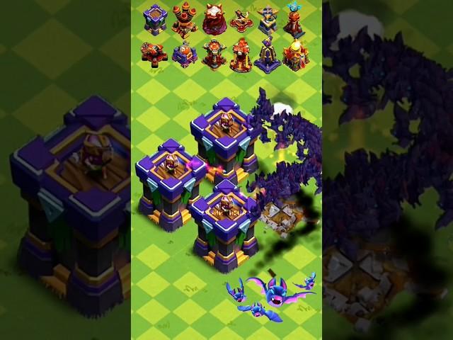 Batt Spell VS Defensive Buildings  Clash of Clans