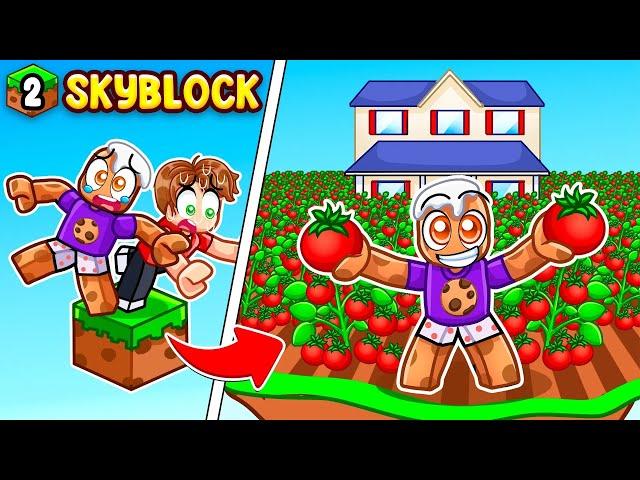 I Built The BIGGEST FARM on Roblox SKYBLOCK!