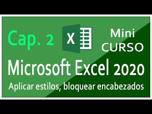 2. Curso de Excel para principiantes ⭐ Crear una agenda, Colores, textos, bloquear encabezados