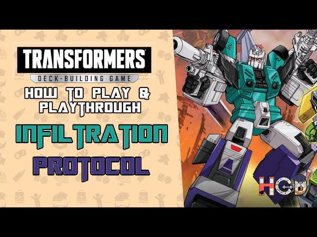 INFILTRATION PROTOCOL | How to Play & Solo session | Transformers Deck Building Game