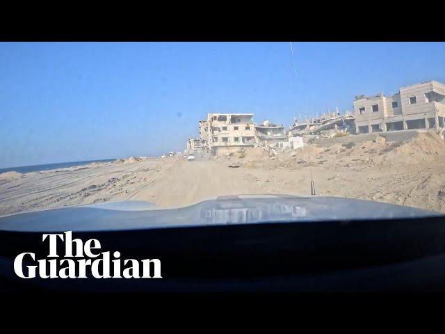 Footage from UN vehicle shows scale of destruction in northern Gaza