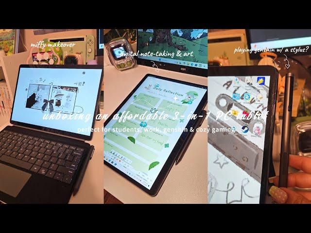 unboxing an affordable 3-in-1 PC tablet | testing genshin & other games ft. CHUWI Hi10 max