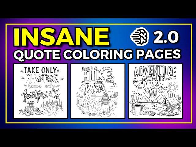 INSANE Quote Coloring Pages With Ideogram AI 2.0