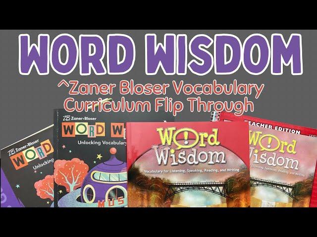 Zaner Bloser Word Wisdom Vocabulary FLIP THROUGH | Secular Homeschool Curriculum