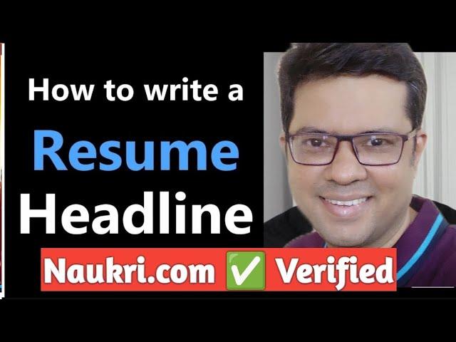 Resume headline for Naukri profile | How search Job Fast on Naukri.com