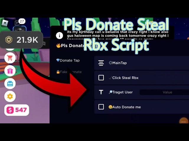 Roblox Pls Donate Script Steal Robux Easy Robux!!