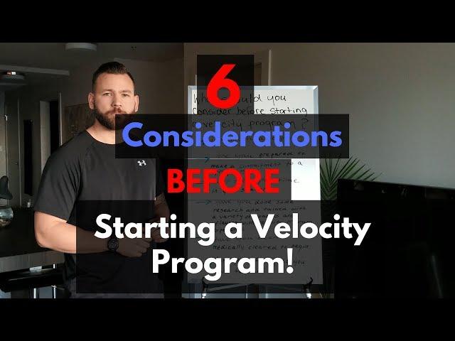 What to Consider Before Starting a Baseball Velocity Program