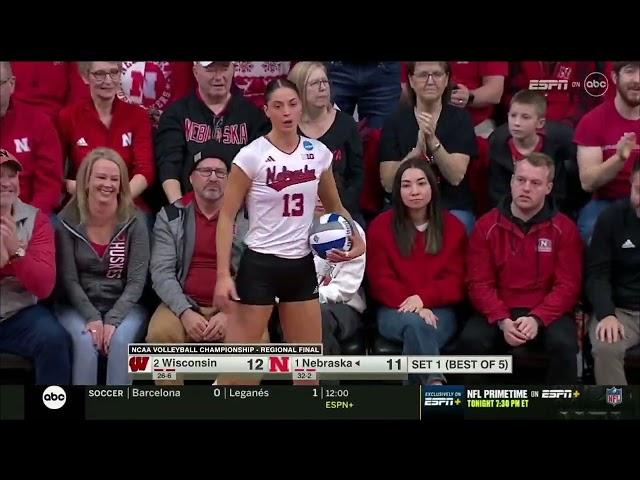 Wisconsin vs Nebraska ( Regional Semifinals ) | Women Volleyball Championships 2024