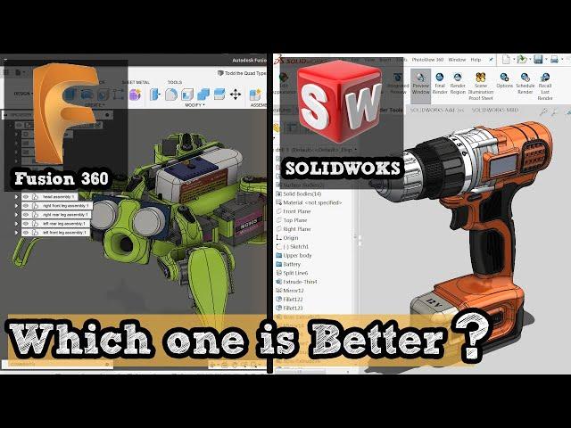 Solidworks vs fusion 360 which one is Better