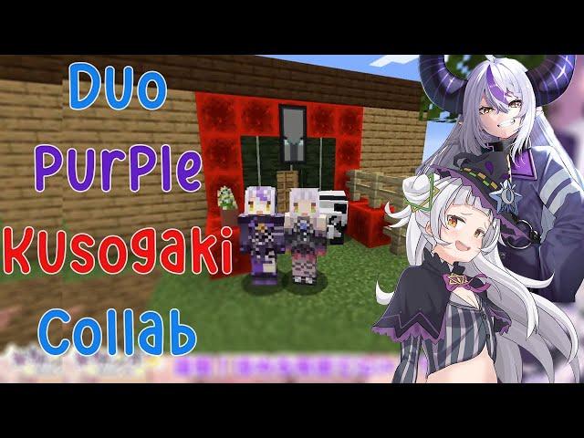 When Duo Purple Kusogaki Collab together, Shion and Laplus Minecraft Collab