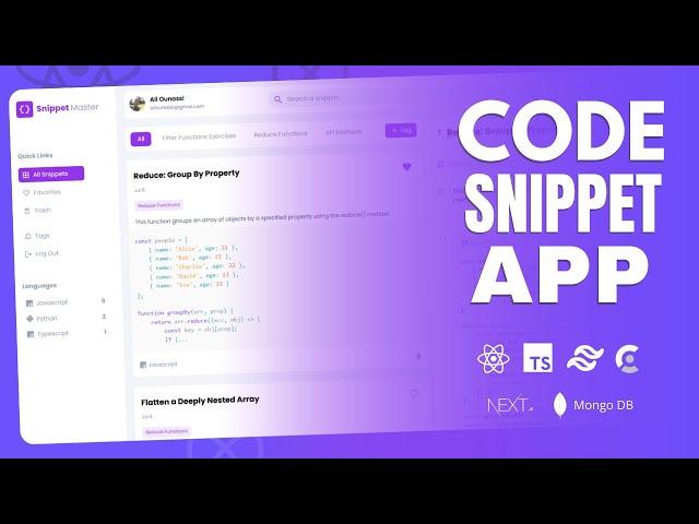 Full Stack Code Snippet App With React, Next Js and TypeScript