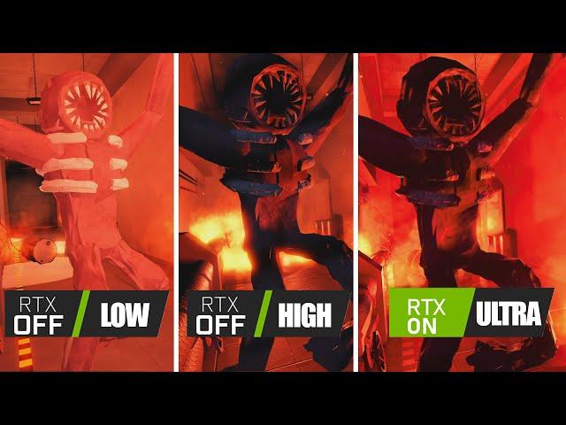 DOORS : RTX LOW OFF VS RTX HIGH OFF VS RTX ULTRA ON | Doors Monsters Animation (Realistic Mod)