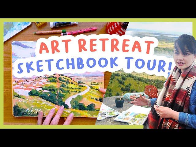 All the art I made in Portugal!  Mixed Media Sketchbook Tour
