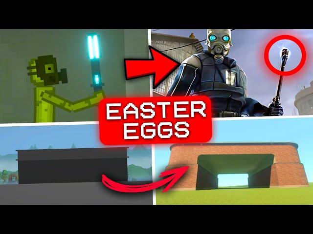 ALL EASTER EGGS FROM OTHER GAMES in Melon Playground