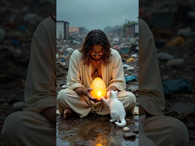 The cat that helped Jesus regain his glory #jesus #kitten #animals #cat