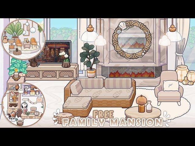 FREE FAMILY MANSION AESTHETIC BUILD | Avatar World #pazu