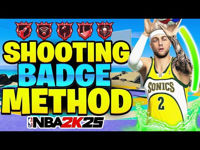 FASTEST SHOOTING BADGES METHOD on NBA 2K25! LIMITLESS RANGE, DEADEYE, SHIFTY SHOOTER & MINI MARKSMAN